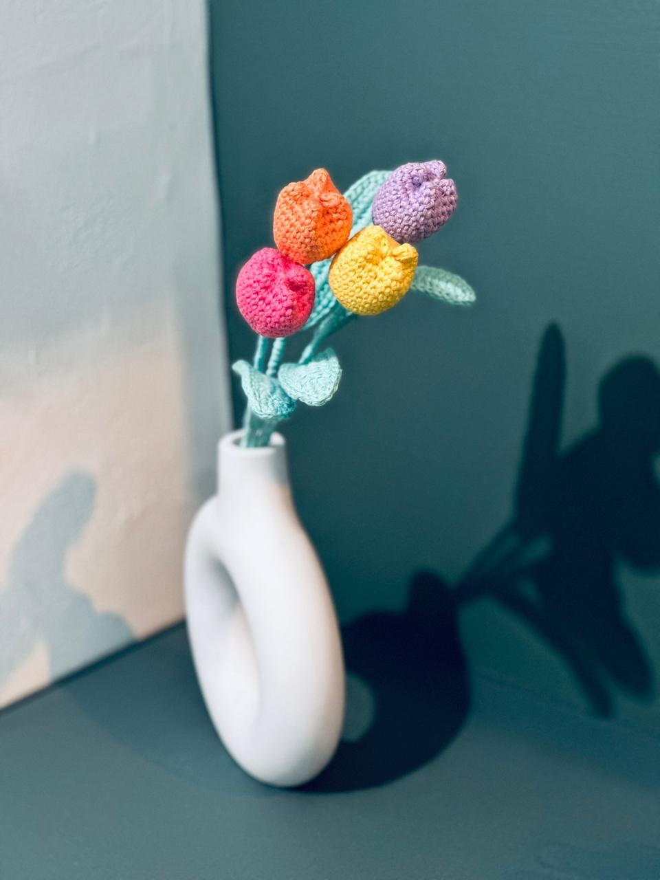 Crochet Tulip Flower Bouquet