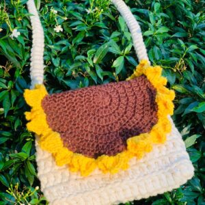 Sunflower Crochet Sling Bag
